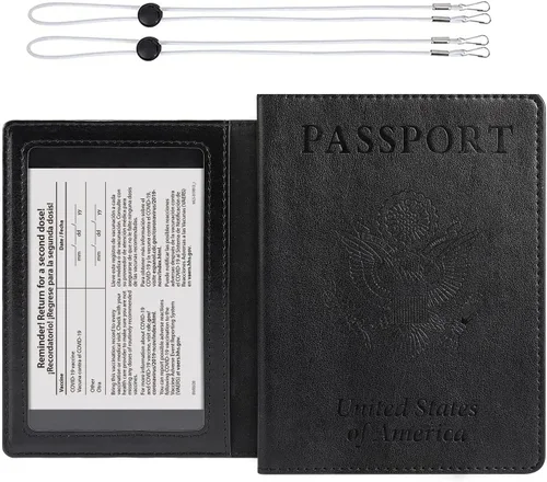 Miniatura 6 de labato Soporte para pasaporte para mujer, cartera de pasaporte, organizador de documentos de viaje, accesorios de crucero impermeables