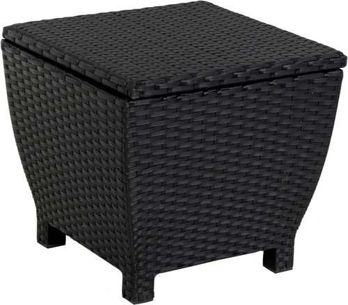 Miniatura 7 de Sundale Outdoor Caja de Almacenamiento Pequeña para Terraza con Tapa, Contenedor de Almacenamiento Exterior Pequeño de 13 Galones para Mangueras