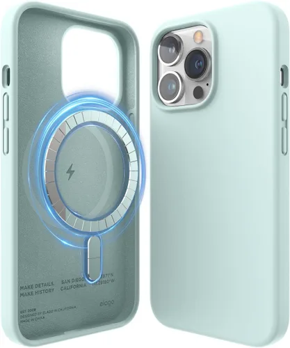 Miniatura 11 de elago Funda magnética compatible con MagSafe y iPhone 13 Pro de 6.1 pulgadas, imanes integrados, silicona líquida, funda protectora, compatible