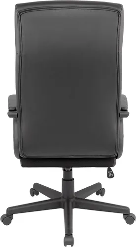 Miniatura 4 de STAPLES Rutherford Silla ergonómica de oficina ejecutiva y gerente, respaldo alto, altura ajustable, piel sintética Luxura, color negro