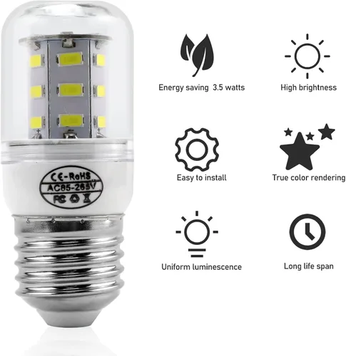 Miniatura 4 de 5304511738 KEL3418L Bombilla de Luz LED para Refrigerador 3.5W - Reemplaza KEID34L 4584444, AP6278388, PS12364857 Bombilla Blanca para Refrigerador