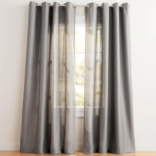 Miniatura 23 de Exclusive Home Loha - Par de paneles de cortinas de lino con ojales, 54 x 63 pulgadas, color beige