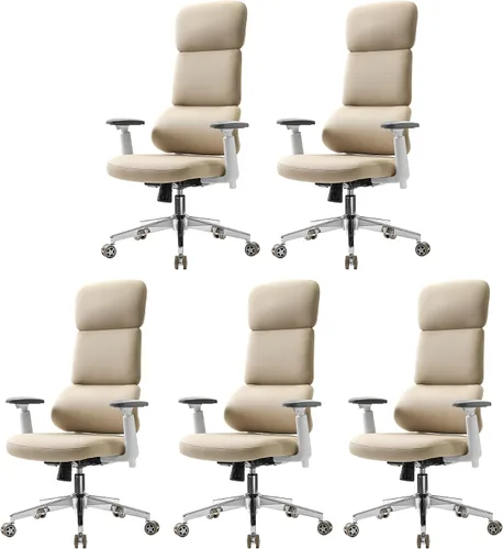 Miniatura 14 de EUREKA ERGONOMIC Remi - Silla de oficina con respaldo alto, silla de oficina de piel sintética con ruedas, silla de escritorio de cuero, silla