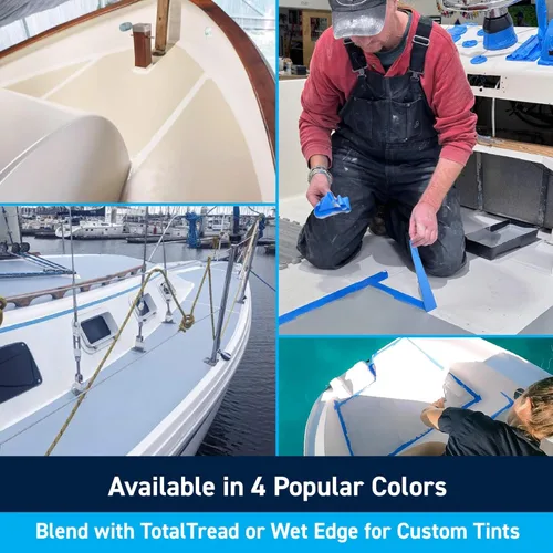 Miniatura 5 de TotalBoat TotalTread - Pintura antideslizante para cubierta, revestimiento de tracción antideslizante de grado marino para barcos, madera, fibra