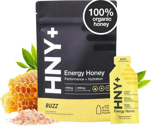 Miniatura 9 de HNY+ Gel energético de miel orgánica con electrolitos, magnesio, sal marina y potasio, sin gluten y vegano, geles de entrenamiento, para gimnasio