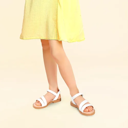 Miniatura 3 de PANDANINJIA Sandalias de verano para niñas Monica con punta abierta, zapatos planos de vestir para niños pequeños y grandes
