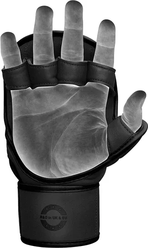 Miniatura 8 de Guantes RDX MMA para artes marciales, boxeo, entrenamiento de combate, guantes híbridos de palma abierta para hombres y mujeres, cuero maya hide