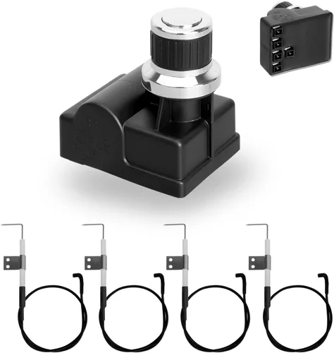 Miniatura 14 de Encendedor electrónico de parrilla de 4 salidas con paquete de 4 agujas de encendido para parrilla Blackstone de 36 pulgadas, kit de reemplazo