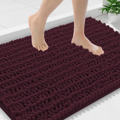 Miniatura 355 de Smiry Alfombras de Baño 24x16 pulgadas, Alfombras de Baño de Chenilla Extra Suaves y Absorbentes, Respaldo de Goma Antideslizante, Lavable a Máquina