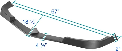 Miniatura 4 de Spec-D Tuning Alerón divisor de parachoques delantero negro mate, 3 piezas, compatible con Mercedes Benz W204 2012-2014