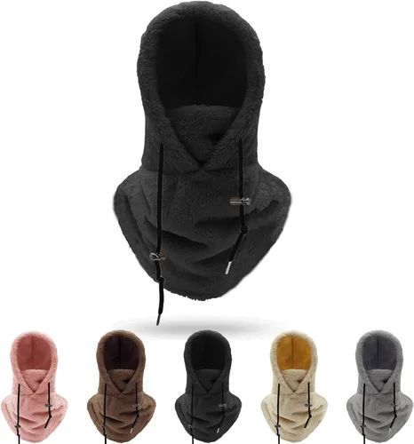 Capucha de sherpa, pasamontañas de invierno, máscara de esquí, resistente al viento, máscara facial de invierno, gorro, bufanda, esquí, equitación