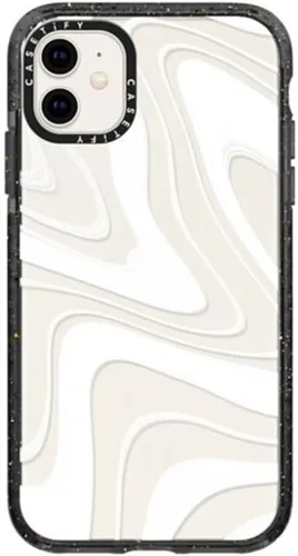 Miniatura 44 de CASETiFY Impact - Funda para iPhone 11 - Flower Power Retro - Negro Transparente