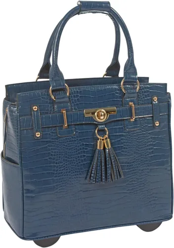 Miniatura 15 de JKM & Company Bolsa con ruedas para laptop para mujer, maletín con ruedas de diseño, se adapta a portátiles de 13 a 17 pulgadas, estuche para Marrón