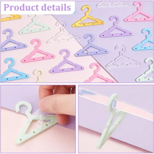 Miniatura 3 de PH PandaHall 42 piezas de colgador de ropa soporte para aretes collar mini percha joyería colgante organizador colgante aretes acrílico perno