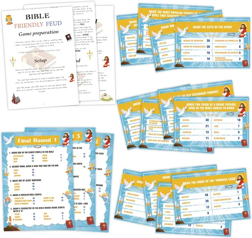 Miniatura 6 de Juegos bíblicos para adultos y familia, juego de peleas familiares para adultos, estudio bíblico, regalos religiosos, tarjetas cristianas como