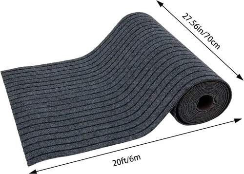 Miniatura 3 de Almohadilla antideslizante para escaleras interiores, 27.56 pulgadas x 20 pies, 1 rollo de camino de escalera para escaleras alfombradas, protección