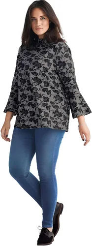 Miniatura 5 de Ellos Camiseta Jacquard con cuello alto falso para mujer