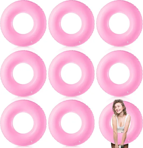 Miniatura 12 de Gemscream Flotador inflable grande de piscina de 36 pulgadas, flotadores de piscina para adultos, tubo inflable para vacaciones de verano, playa