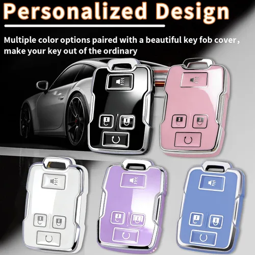 Miniatura 6 de XIYANG TRADE funda para llavero de Chevy con llavero, carcasa de llave de TPU con protección completa compatible con llave remota GMC Chevy Colorado
