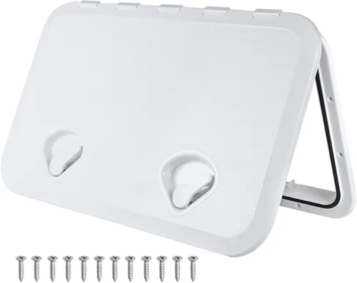 Miniatura 10 de NovelBee Escotilla de cubierta marina, tapa rectangular de 14 x 24 pulgadas para caravana marina RV