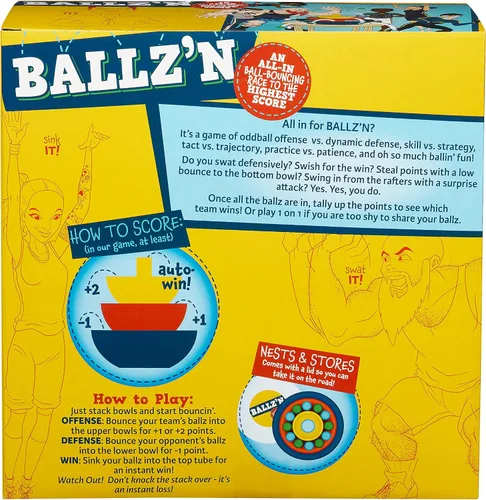 Miniatura 7 de Little Kids Ballz'n El juego de disparos de trucos de pelota de pong de ritmo rápido para adultos Tipsy y familia, diversión nocturna en el suelo