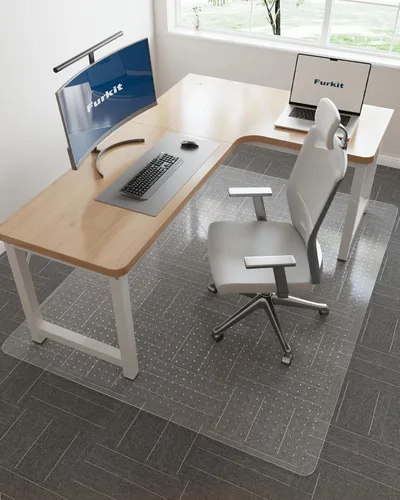 Miniatura 12 de Tapete grande para silla de oficina para alfombra, 36" x 48" antideslizante impermeable para silla de escritorio para sillas con ruedas, protector