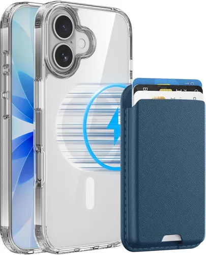 Miniatura 71 de Funda magnética para iPhone 12 Pro Max, cartera magnética desmontable con soporte para tarjetas, [compatible con MagSafe] grado militar, a prueba