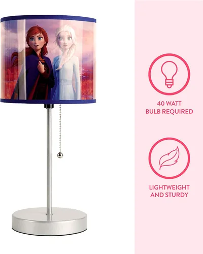 Miniatura 3 de Lámpara de mesa para niños Frozen 2 con cadena de tracción, metal, pantalla decorativa impresa temática