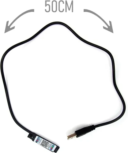 Miniatura 2 de Tira de luces LED de 16.6 pies, 16.4 ft, 300 LED RGB de color con aplicación y control remoto IR 5050 SMD para dormitorio, hogar, retroiluminación