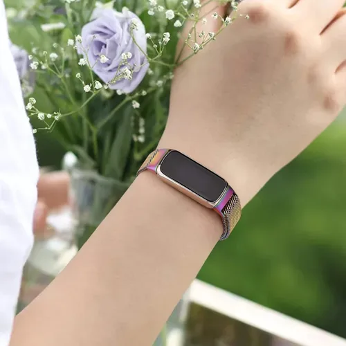 Miniatura 6 de Amzpas Correa de metal compatible con bandas Fitbit Luxe para mujeres y hombres, correa de repuesto de malla de acero inoxidable para Fitbit