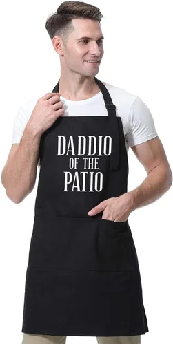 Miniatura 5 de Miracu Delantal de Parrilla para Papá, Papá del Patio, Regalos para Papá de Hija e Hijo - Divertidos Regalos de Navidad para Padres, Regalos