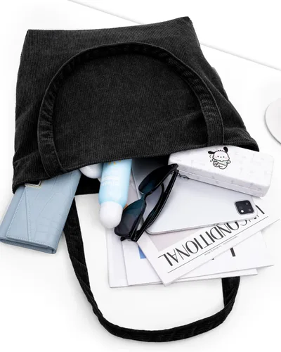 Miniatura 5 de Bolso de pana Iioscre para mujeres, bolsos hobo con cierre de cremallera, bolsos de hombro casuales de gran capacidad con bolsillos interiores
