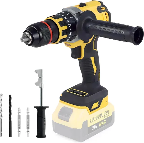 Taladro de martillo inalámbrico para batería Dewalt 20V MAX, destornillador de impacto compacto sin escobillas, destornillador de martillo