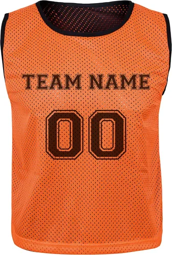 Miniatura 4 de Athllete Diseña tu propio chaleco de ScrimmageReversible PinniesTeam Practice Jerseys Top Tank con bolsa de transporte gratuita.