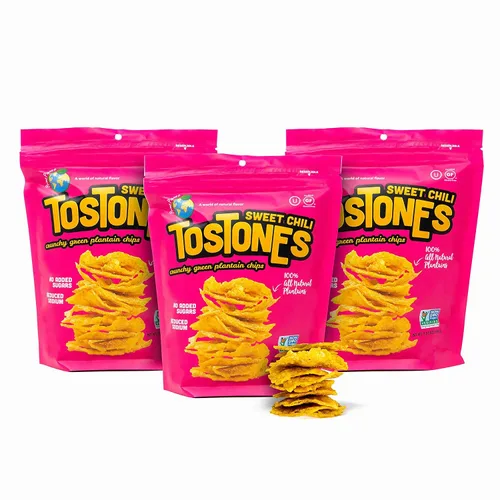 Miniatura 8 de TOSTONES, plátanos verdes, bolsa resellable, chips crujientes, plátanos, aceite de palma y sal, 3.53 onzas por unidad, 3.53 onzas por unidad, sabor