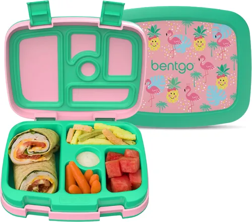 Miniatura 35 de Bentgo Kids Prints - Lonchera de 5 compartimentos estilo bento, a prueba de derrames, porciones de tamaño ideal para niños de 3 a 7 años, duradera