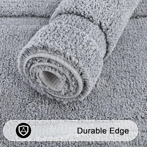 Miniatura 6 de SHACOS Alfombras de baño pequeñas súper suaves de 16x24 pulgadas antideslizantes lavables, tapetes de baño de microfibra para piso de baño, bañera