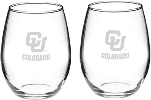 Miniatura 39 de RFSJ Juego de 2 copas de vino o bebidas con logotipo de Satin Frost (Harvard)