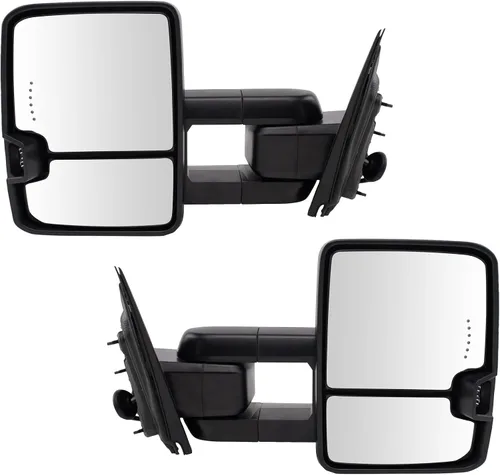 Miniatura 98 de Trail Ridge Juego de espejos de remolque de 2 piezas para el lado del conductor y del pasajero compatible con Ford F-150 FO1320479 FO1321479