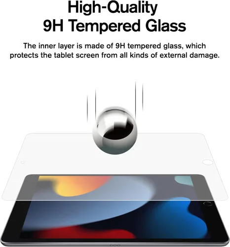 Miniatura 6 de Protector de pantalla de vidrio Paperfeel compatible con iPad de 9ª / 8ª / 7ª generación de 10.2 pulgadas, kit EZ, herramienta de alineación