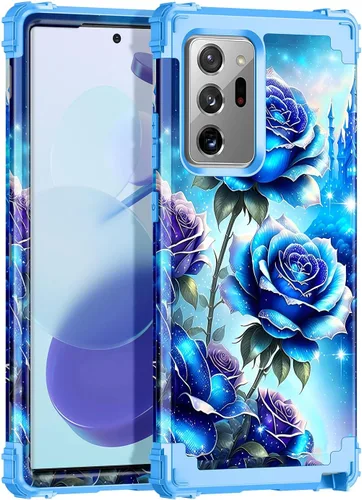 Miniatura 10 de Miqala Funda para Galaxy S9, brilla en la oscuridad, tres capas, resistente, a prueba de golpes, protección de cuerpo completo, parachoques