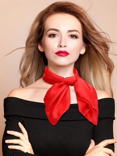Miniatura 2 de SATINIOR Bufanda de cuello de gasa de seda para mujer, bufanda cuadrada de satén, bufanda para el cuello, bufandas para el cuello para mujer