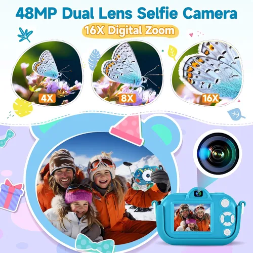 Miniatura 7 de Cámara digital para niños pequeños de YEEHAO, juguetes para niños de 3 a 9 años, cámara de video para niños pequeños de 1080P, regalos de Navidad