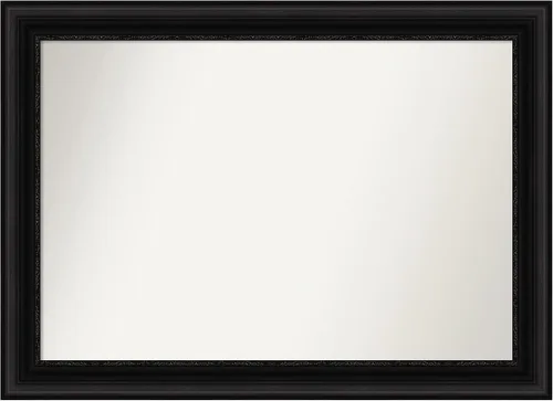 Miniatura 682 de Amanti Art Espejo personalizado, espejo de baño negro puente, espejo de pared o espejo de tocador de baño sobre el fregadero (26 x 26 pulgadas)