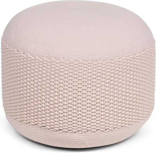 Miniatura 12 de BIRDROCK HOME Puf Otomano para Exteriores Taburete Reposapiés Impermeable Tejido a Mano con Relleno de Bolsa de Perlas Reposapiés Bohemio