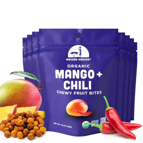 Miniatura 6 de Mavuno Harvest Bocadillos de frutas orgánicas – Bocados de fruta masticables – Alimentos saludables para niños y adultos – de origen ético, sin OMG