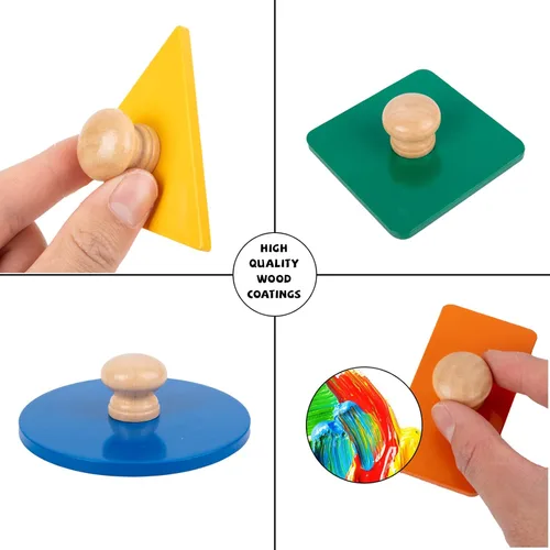 Miniatura 6 de Juguetes Montessori para bebés de 6 a 12 meses, rompecabezas con forma de madera para niños pequeños de 1 a 3 años, rompecabezas jumbo con perilla