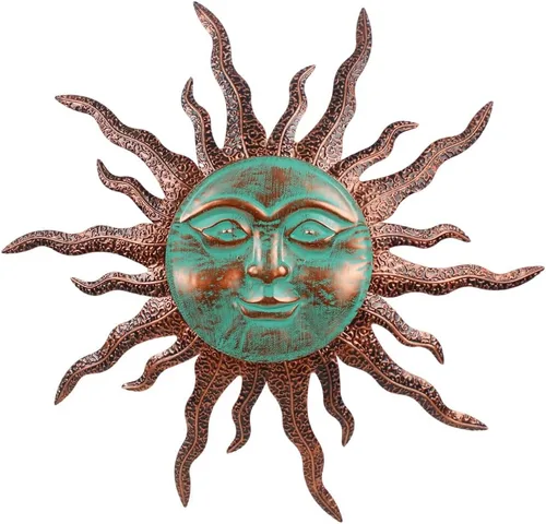 Miniatura 16 de VEWOGARDEN Arte Decorativo de Pared de Sol de Metal de 13 pulgadas para Colgar en Interiores y Exteriores, Hogar, Jardín, Regalos de Navidad