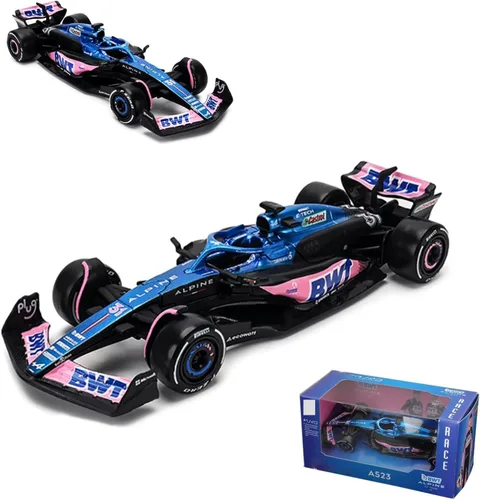 HTLNUZD 2023 1/43 F1 Team A523#31 E.Ocon Aleación Modelo de Coche de Carreras para BWT-Alpine Die Cast Adultos Colección Coches Regalo Azul
