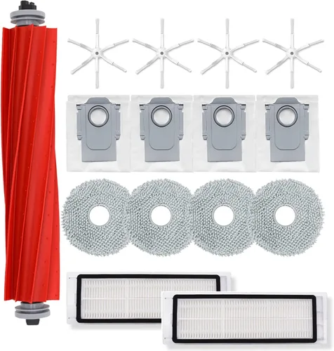 Miniatura 10 de Kit de accesorios compatible con Roborock P10/Q Revo Robotic Partes de Repuesto de Aspiradora, 2 cepillos principales de rodillos de goma, 3 pares